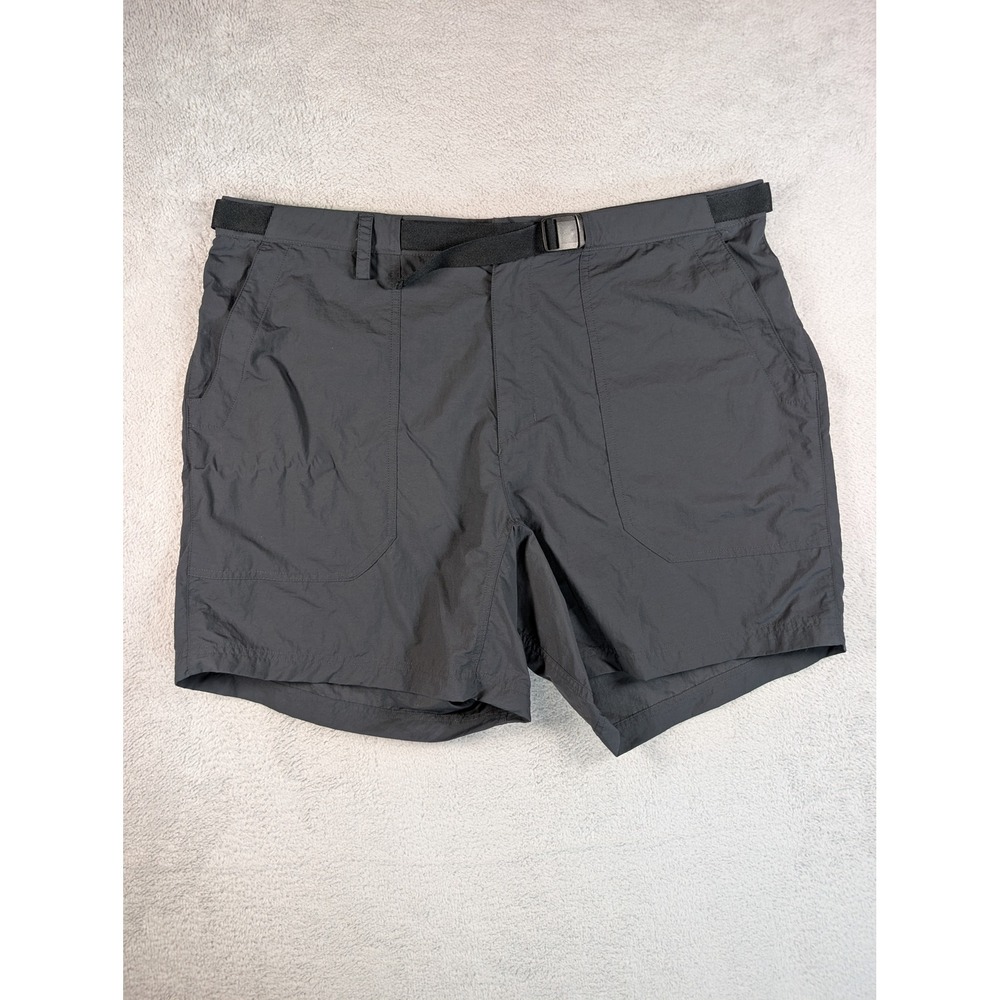 Mountain Hardwear Belted Shorts Mens 40 Gray Hiking Trail OM5516 7 Inseam